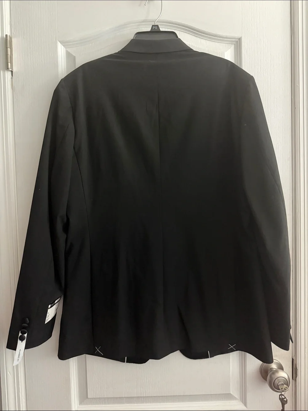 jf j.ferrar Black Single-Button Tuxedo Jacket 46 long suit jacket blazer